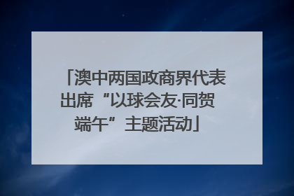 澳中两国政商界代表出席“以球会友·同贺端午”主题活动