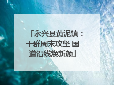 永兴县黄泥镇：干群周末攻坚 国道沿线焕新颜