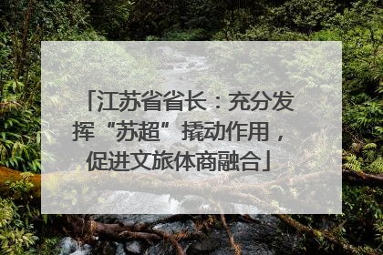 江苏省省长：充分发挥“苏超”撬动作用，促进文旅体商融合