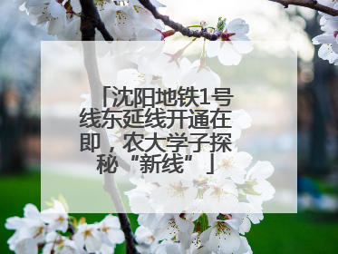 沈阳地铁1号线东延线开通在即，农大学子探秘“新线”