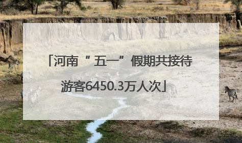 河南“ 五一”假期共接待游客6450.3万人次