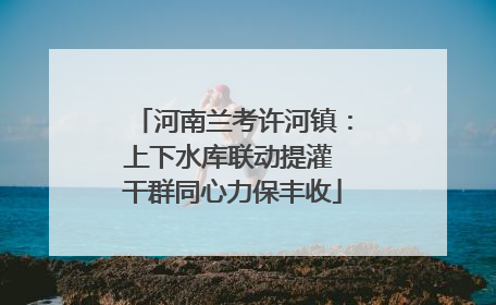 河南兰考许河镇：上下水库联动提灌 干群同心力保丰收
