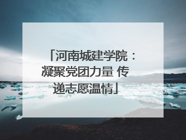 河南城建学院：凝聚党团力量 传递志愿温情