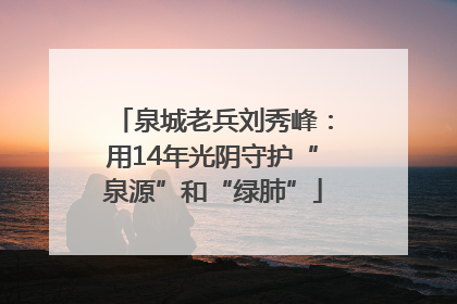 泉城老兵刘秀峰：用14年光阴守护“泉源”和“绿肺”