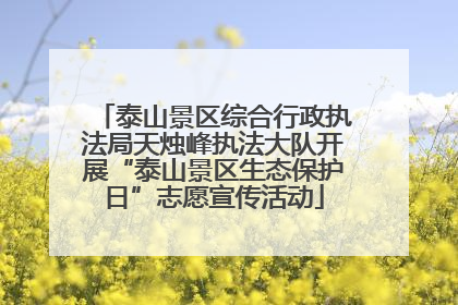 泰山景区综合行政执法局天烛峰执法大队开展“泰山景区生态保护日”志愿宣传活动