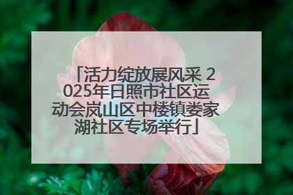活力绽放展风采 2025年日照市社区运动会岚山区中楼镇娄家湖社区专场举行