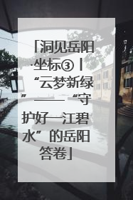 洞见岳阳·坐标③丨“云梦新绿”——“守护好一江碧水”的岳阳答卷