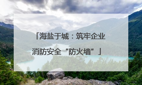 海盐于城：筑牢企业消防安全“防火墙”