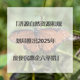 济源自然资源和规划局推出2025年度便民惠企六举措