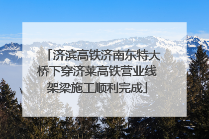 济滨高铁济南东特大桥下穿济莱高铁营业线架梁施工顺利完成