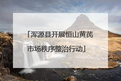 浑源县开展恒山黄芪市场秩序整治行动