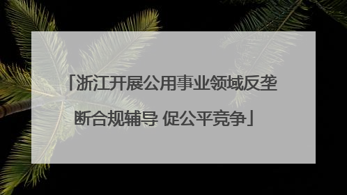 浙江开展公用事业领域反垄断合规辅导 促公平竞争