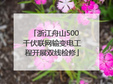 浙江舟山500千伏联网输变电工程开展双线检修
