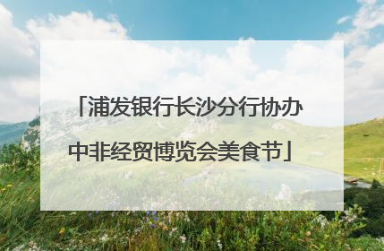 浦发银行长沙分行协办中非经贸博览会美食节