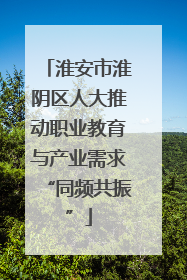 淮安市淮阴区人大推动职业教育与产业需求“同频共振”