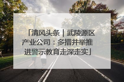 清风头条｜武陵源区产业公司：多措并举推进警示教育走深走实