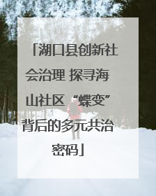 湖口县创新社会治理 探寻海山社区“蝶变”背后的多元共治密码