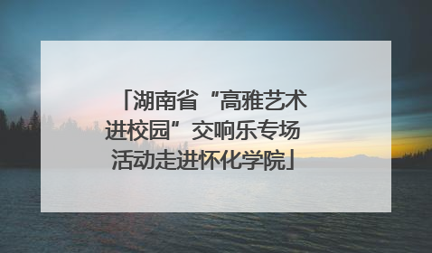 湖南省“高雅艺术进校园”交响乐专场活动走进怀化学院