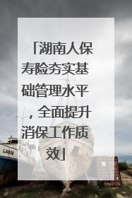 湖南人保寿险夯实基础管理水平，全面提升消保工作质效