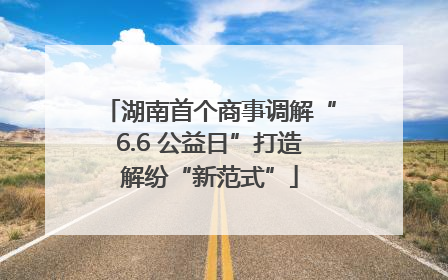 湖南首个商事调解“6.6 公益日”打造解纷“新范式”