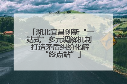 湖北宜昌创新“一站式”多元调解机制 打造矛盾纠纷化解“终点站”