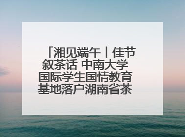 湘见端午丨佳节叙茶话 中南大学国际学生国情教育基地落户湖南省茶叶博物馆