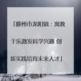 滕州市龙阳镇：寓教于乐激发科学兴趣 创新实践培育未来人才