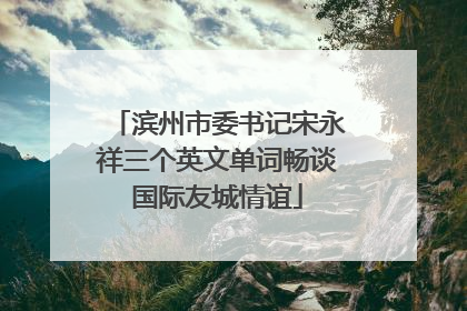 滨州市委书记宋永祥三个英文单词畅谈国际友城情谊