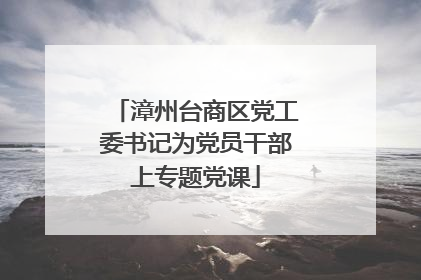 漳州台商区党工委书记为党员干部上专题党课