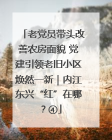 老党员带头改善农房面貌 党建引领老旧小区焕然一新｜内江东兴“红”在哪？④