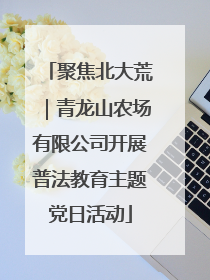 聚焦北大荒｜青龙山农场有限公司开展普法教育主题党日活动