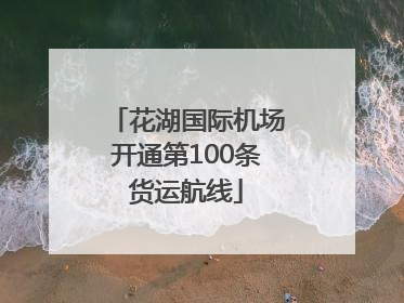 花湖国际机场开通第100条货运航线