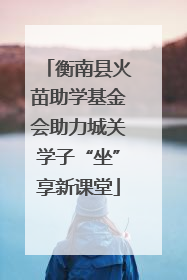 衡南县火苗助学基金会助力城关学子“坐”享新课堂