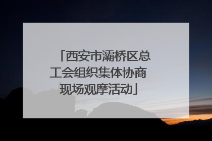 西安市灞桥区总工会组织集体协商现场观摩活动