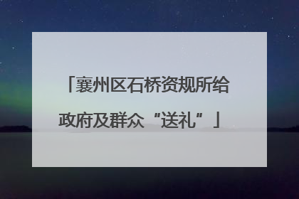 襄州区石桥资规所给政府及群众“送礼”