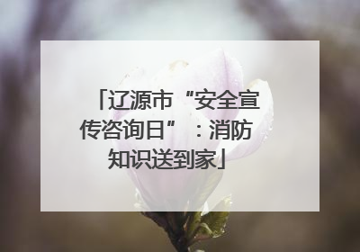 辽源市“安全宣传咨询日”：消防知识送到家