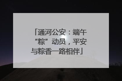 通河公安：端午“粽”动员，平安与粽香一路相伴