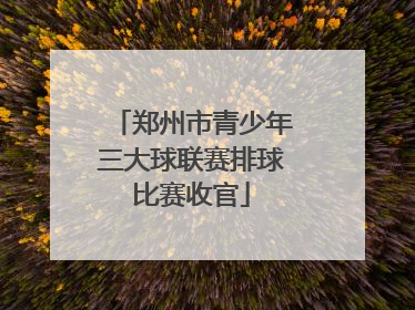 郑州市青少年三大球联赛排球比赛收官