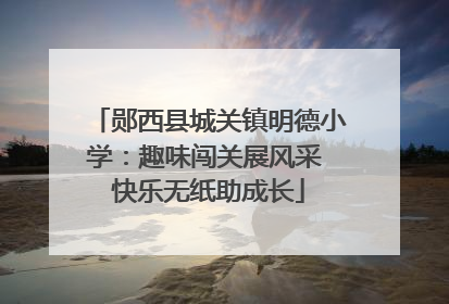 郧西县城关镇明德小学：趣味闯关展风采 快乐无纸助成长