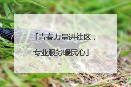 青春力量进社区，专业服务暖民心