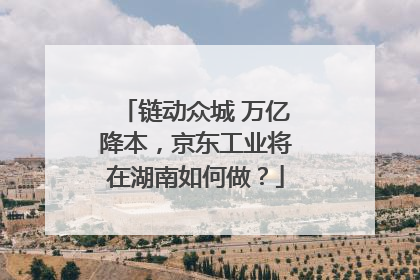 链动众城 万亿降本，京东工业将在湖南如何做？