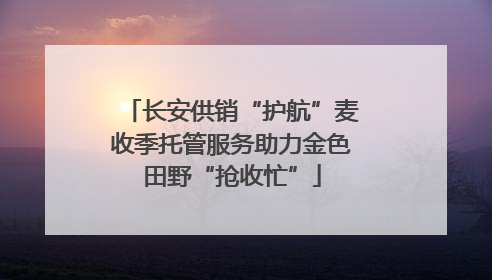 长安供销“护航”麦收季托管服务助力金色田野“抢收忙”