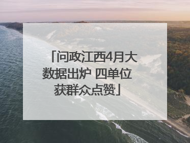 问政江西4月大数据出炉 四单位获群众点赞