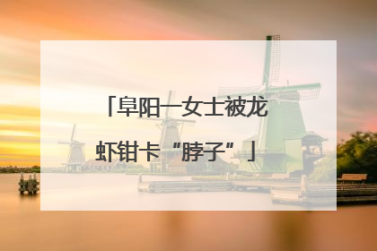 阜阳一女士被龙虾钳卡“脖子”