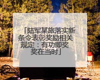 陆军某旅落实新条令表彰奖励相关规定：有功即奖 奖在当时