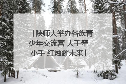 陕师大举办各族青少年交流营 大手牵小手 红烛耀未来
