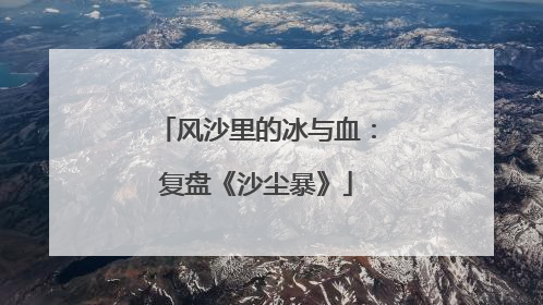 风沙里的冰与血：复盘《沙尘暴》