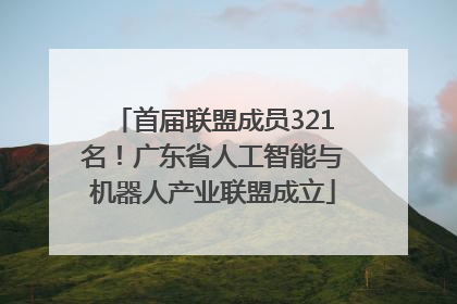 首届联盟成员321名！广东省人工智能与机器人产业联盟成立