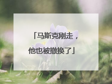 马斯克刚走，他也被撤换了