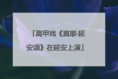 高甲戏《莫耶·延安颂》在延安上演
